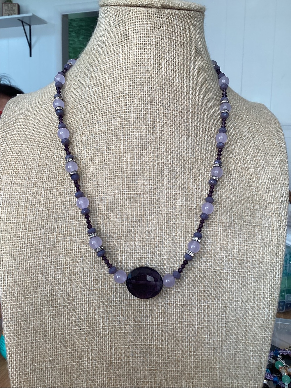 Artisan Made Glass Beaded Necklace